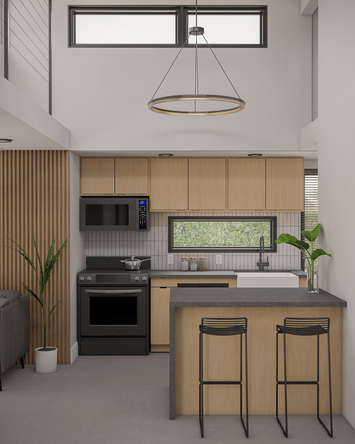 Anastasiya Gushchina丨平层丨Interior Japandi Small House Men-4