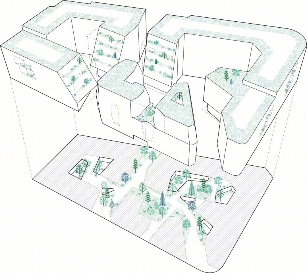 白色巨石中的绿色庇护所 · Origine 办公建筑丨法国丨Maud Caubet Architects-52