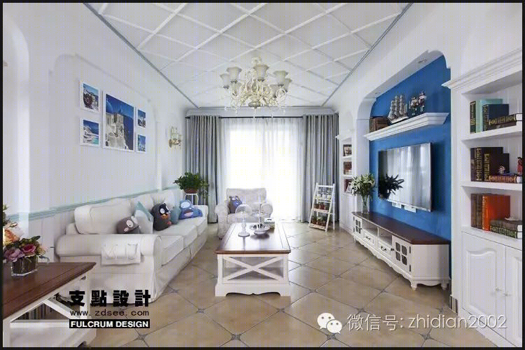 浪漫地中海,圣托里尼风情的婚房设计-23