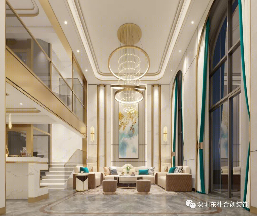 阅山湖别墅轻奢优雅空间设计-6