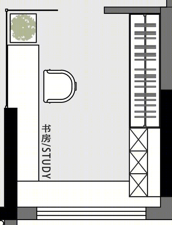 中海九樾三口之家 · 简约明亮,空间利用翻倍丨六呈空间设计-49