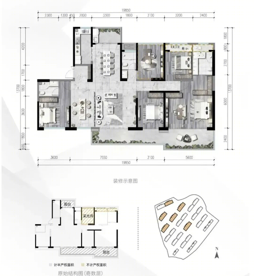 “错层挑高阳台”设计案例丨中国重庆丨各大房企-44