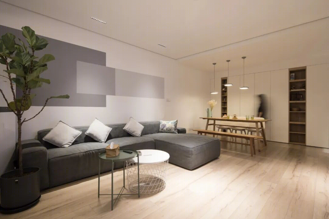 MUJI 风 135㎡二人居，黑白灰++ 温柔灯光，打造解压生活空间-36