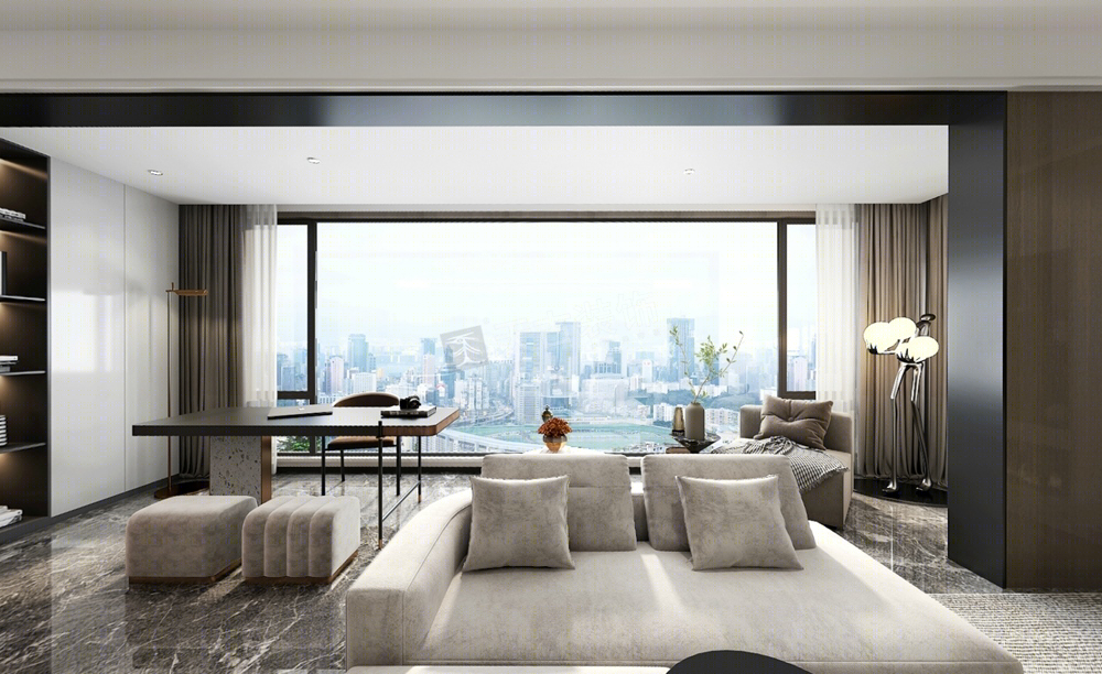 金辉长江铭著大平层现代简约设计丨中国重庆丨南坪天古装饰-8