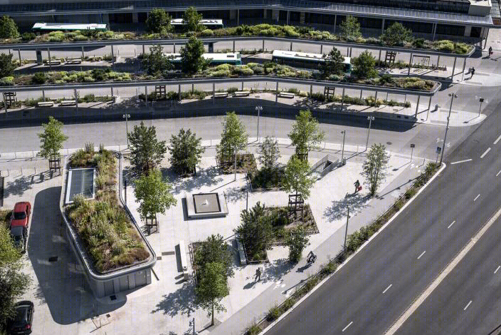 法国 Rueil 车站公交景观设计-11