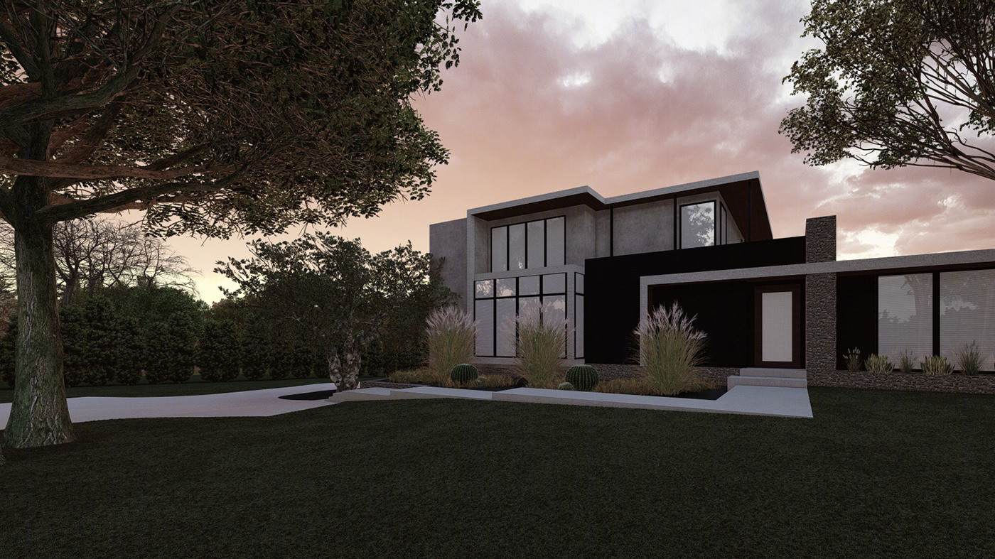 Architectural and Landscape design of modern home-1