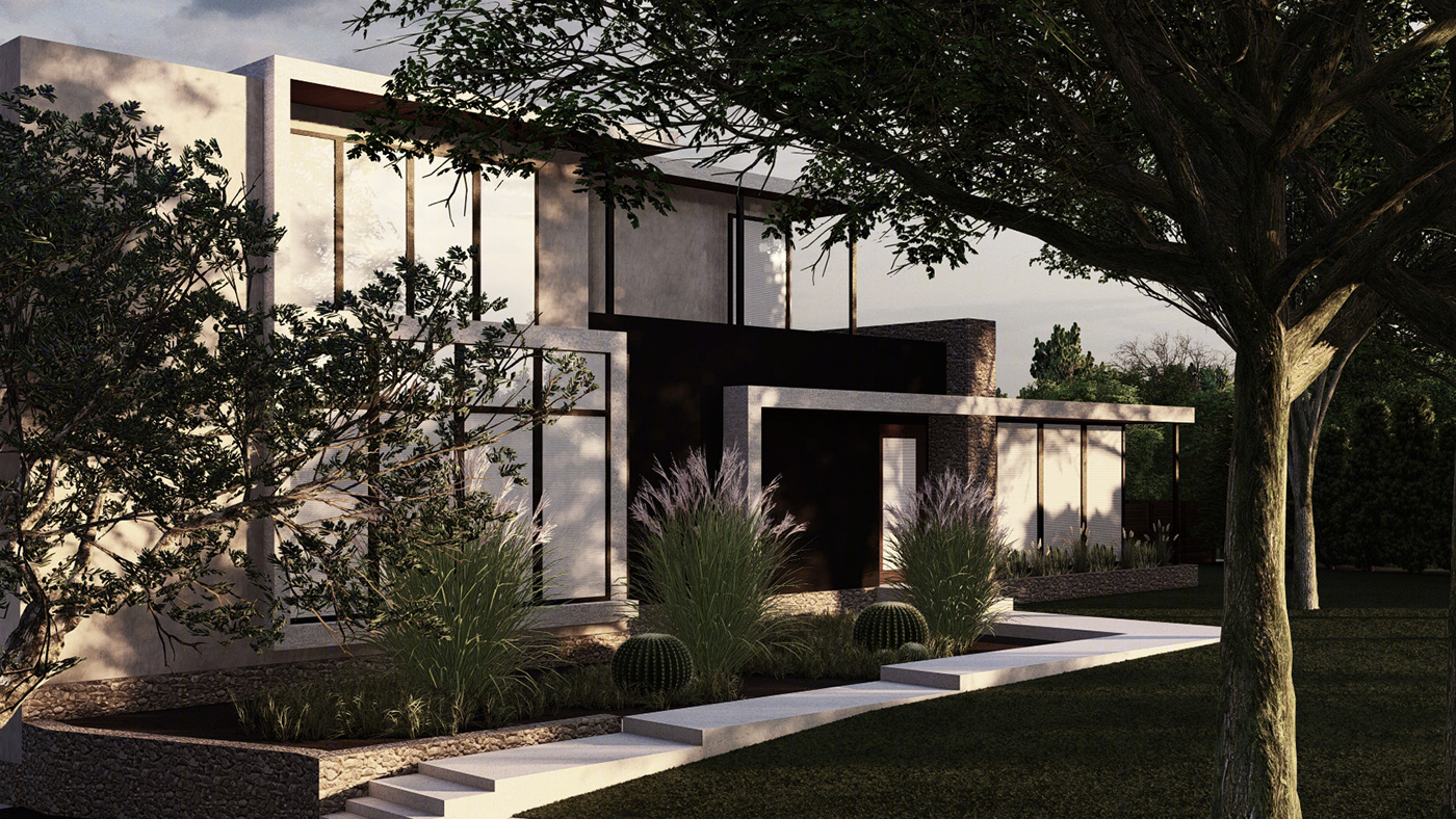 Architectural and Landscape design of modern home-2