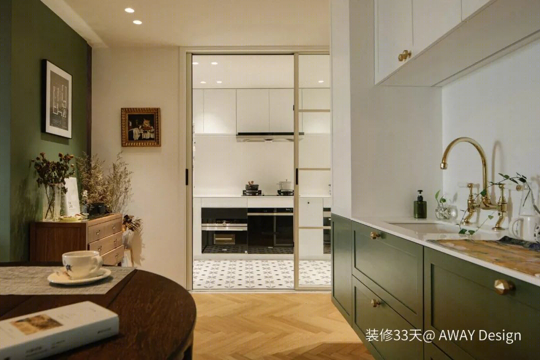 上海徐汇区复古绿调住宅丨中国上海丨AWAY Design（上海）-19