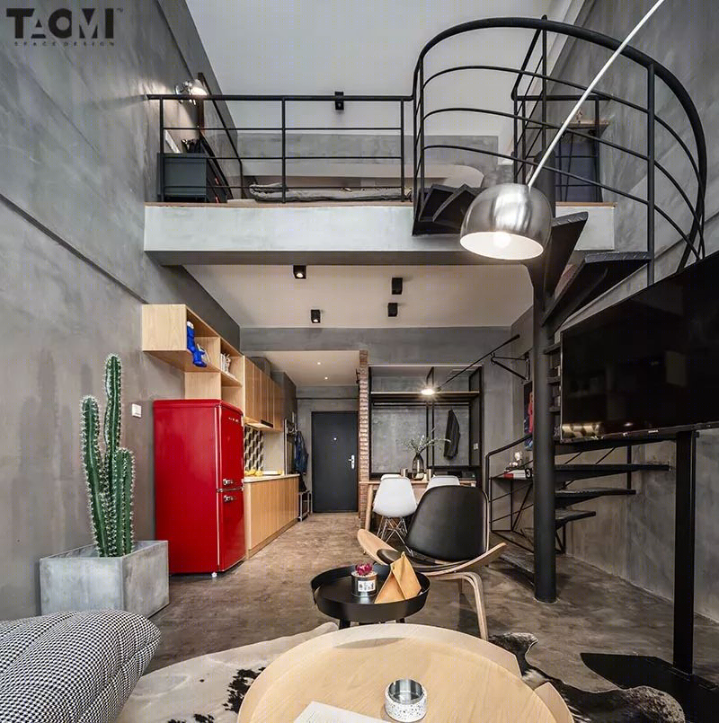 59㎡工业风Loft公寓-13