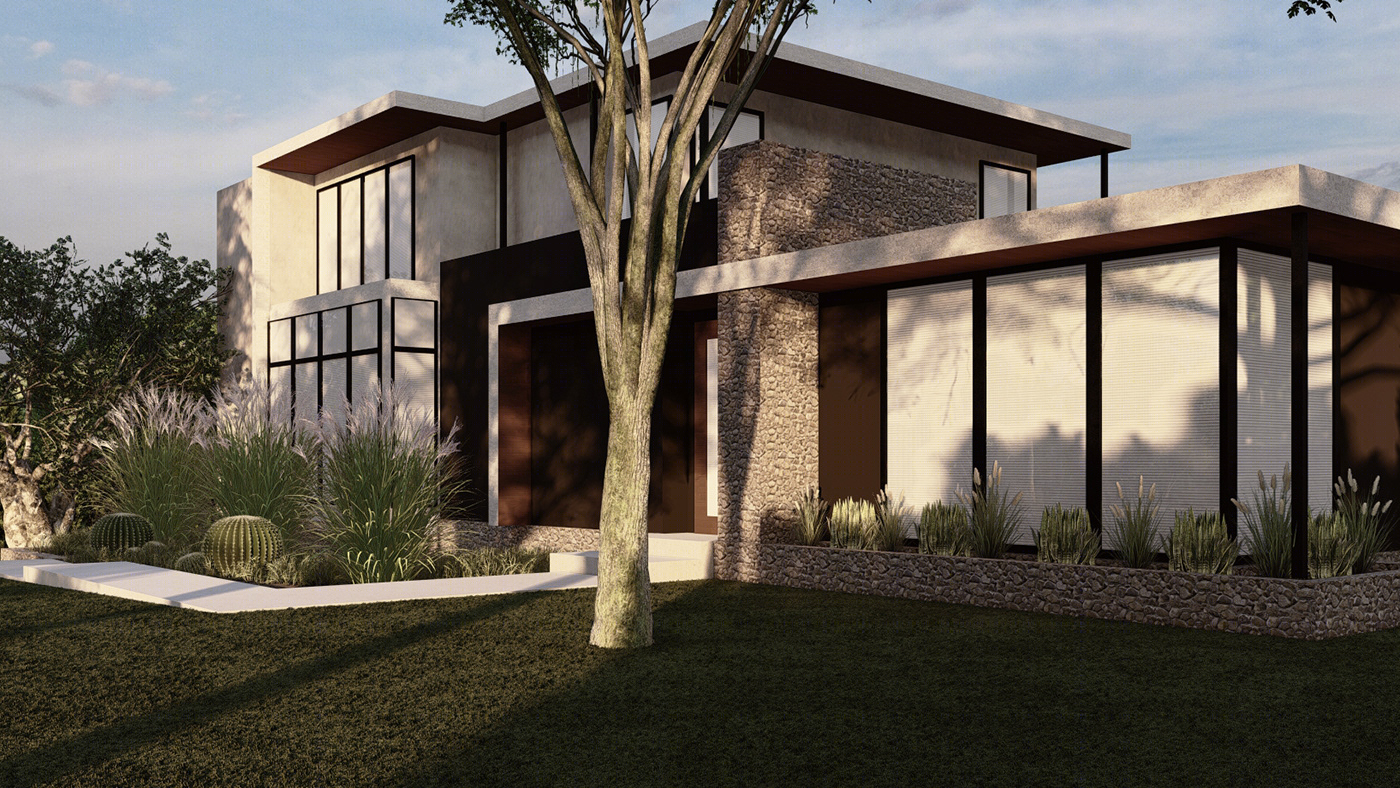 Architectural and Landscape design of modern home-3