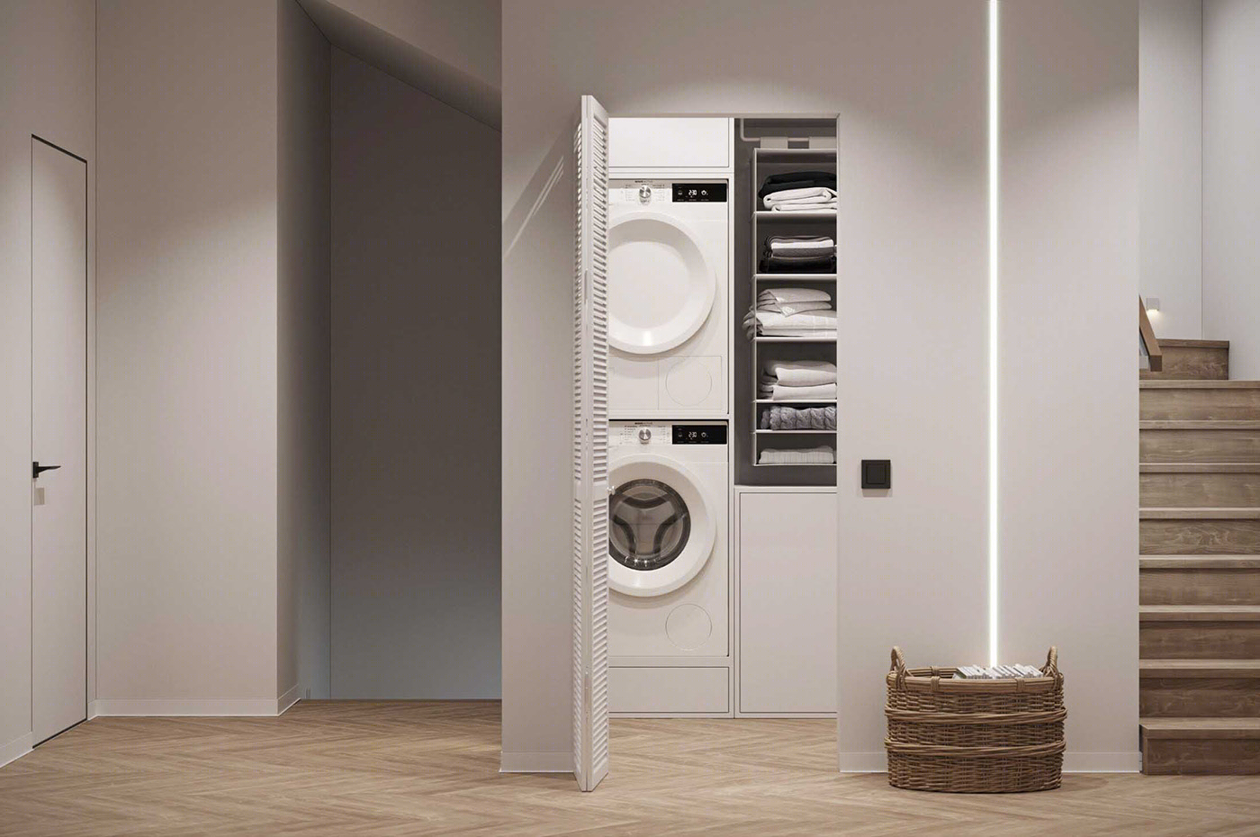 148㎡白色+蓝色 打造出超高质量的家-15