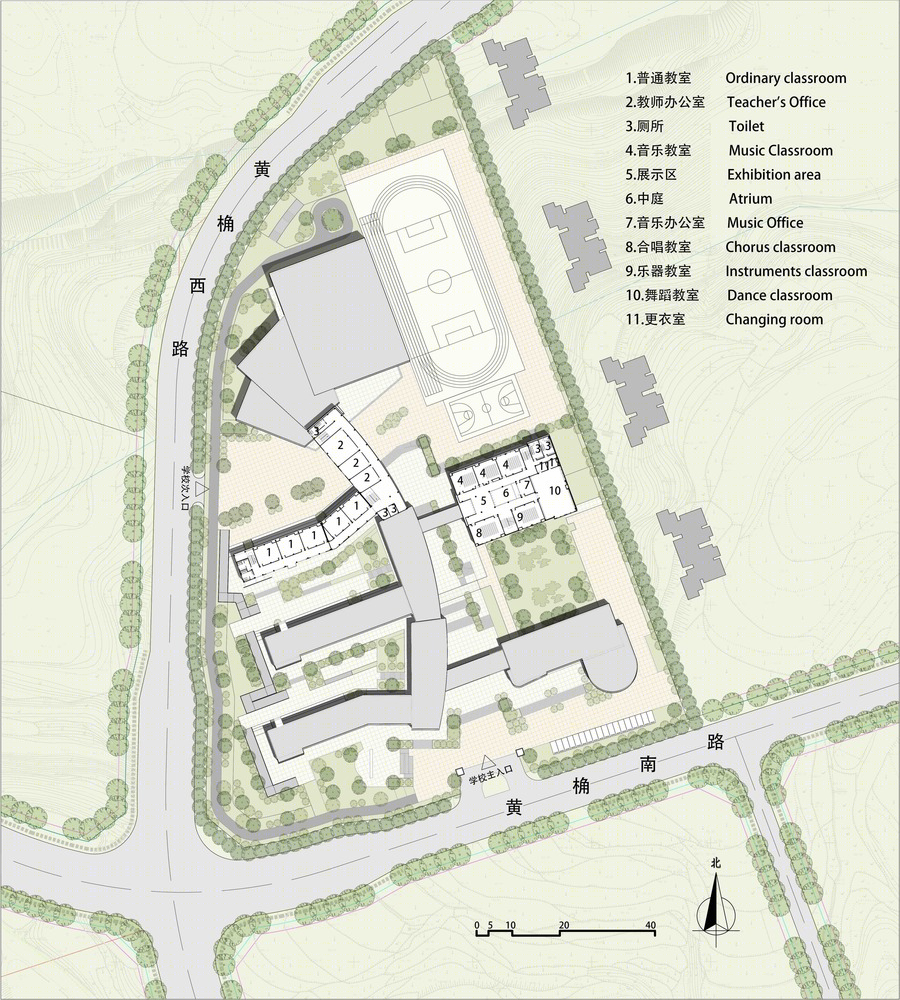 重庆两江新区人民小学——奔跑的校园建筑-69