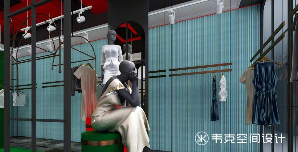 黑色细框玻璃门打造通透女王衣帽间-14
