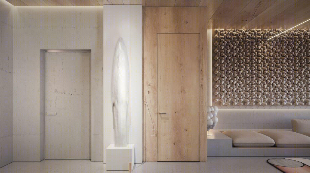 乌克兰 200㎡住宅变身现代四层公寓,Sergey Makhno Architects 打造自然艺术空间-28