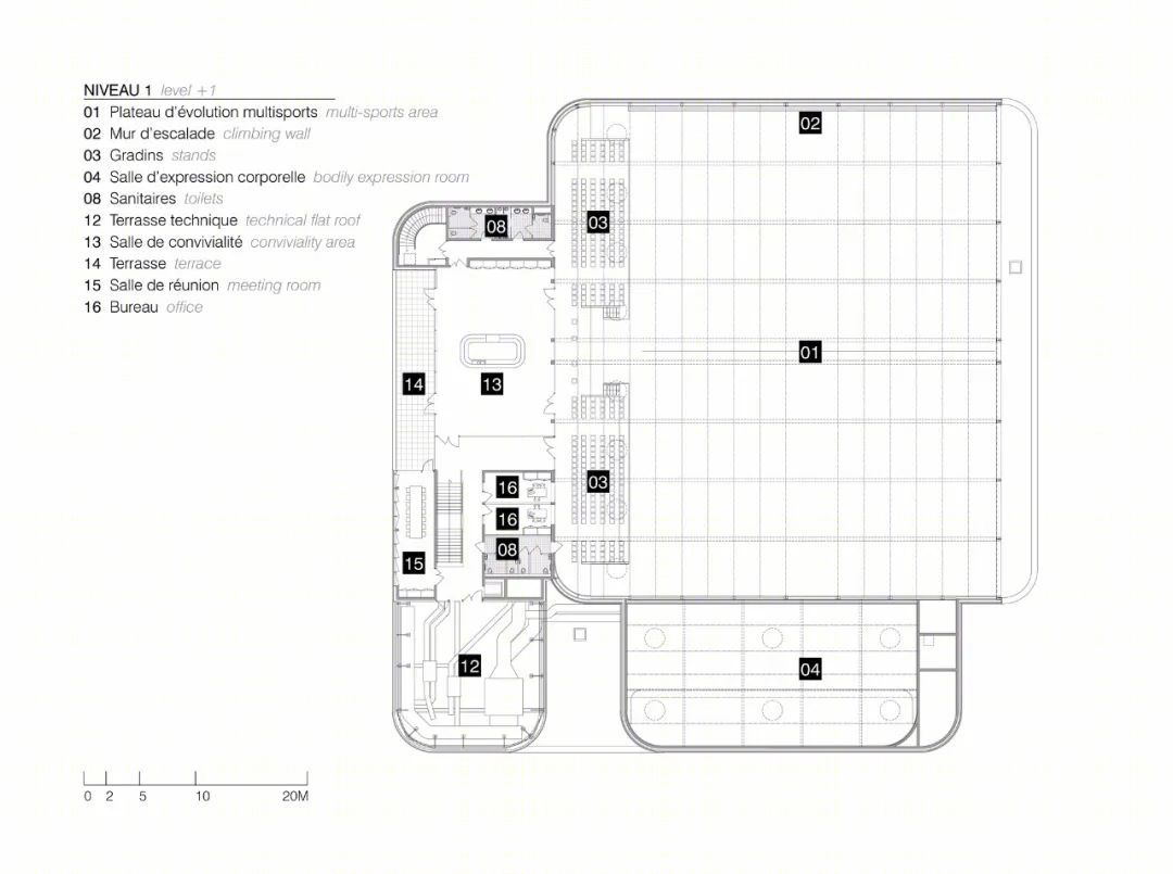 法国纯净现代体育馆丨Bohuon Bertic Architectes-35