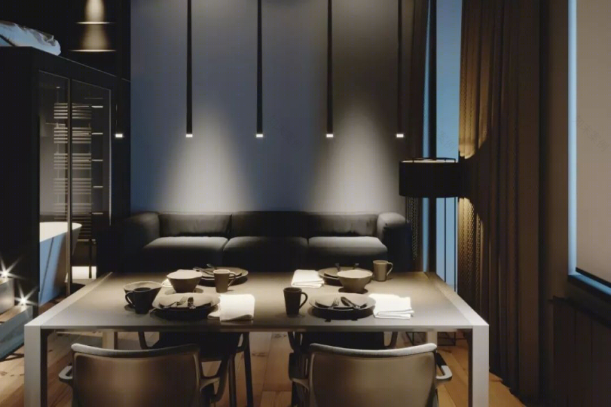 基辅高级黑 LOFT,功能主义与空间完美结合-20