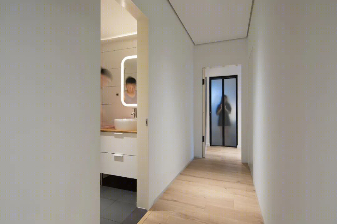 MUJI 风 135㎡二人居，黑白灰++ 温柔灯光，打造解压生活空间-49