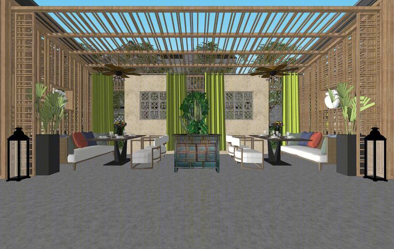 红星饭店户外就餐区景观设计-29