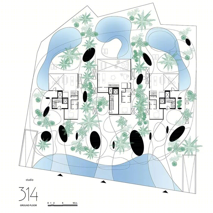 希腊雅典“贝壳状”住宅建筑设计,有机形式与水景完美融合-22