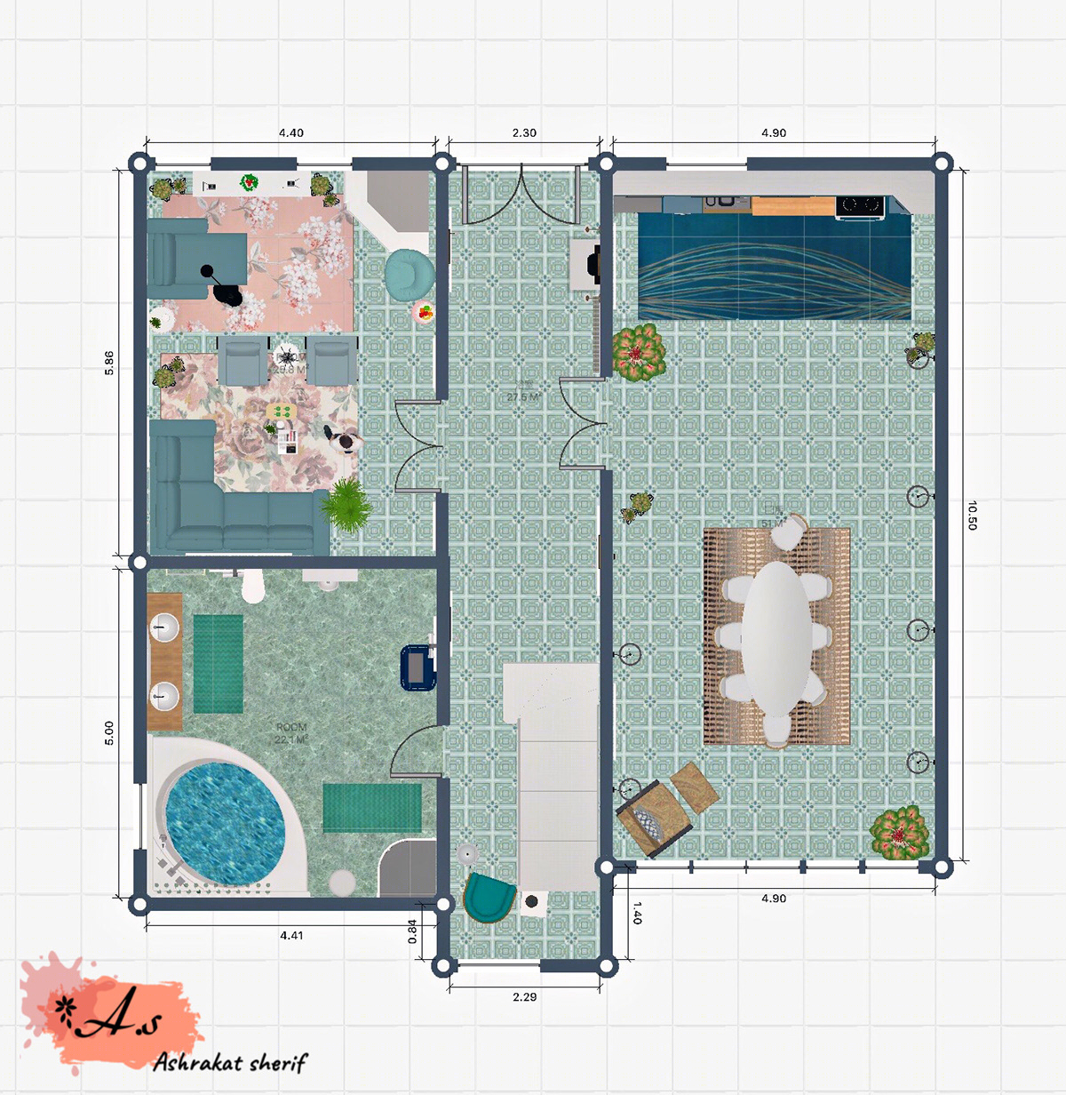Villa project ( ground floor level )-0