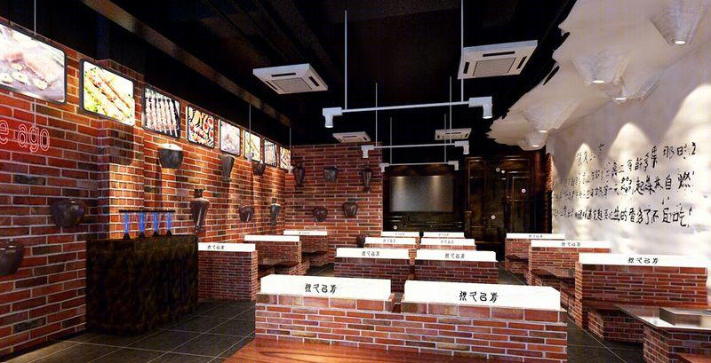很久以前烧烤店装修设计-16
