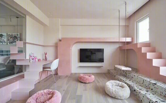 粉色浪漫猫屋丨中国苗栗县丨KC Design Studio-33