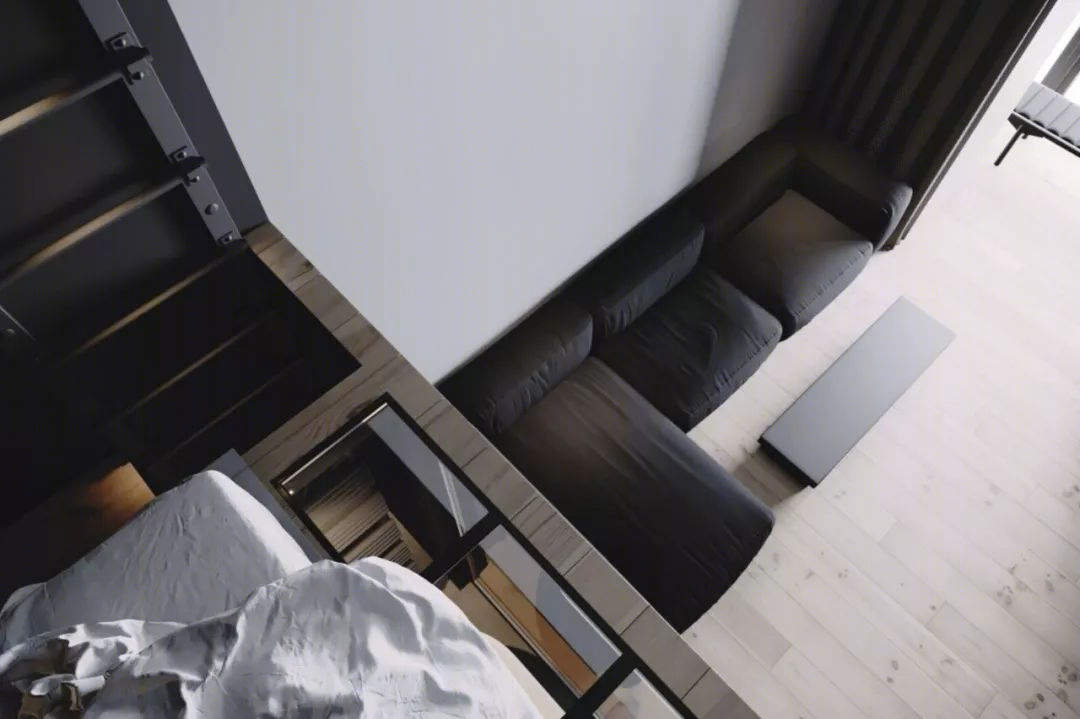基辅高级黑 LOFT,功能主义与空间完美结合-26