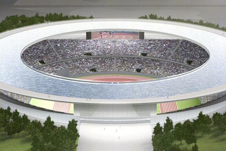 日本奥林匹克体育场馆喷泉景观-15