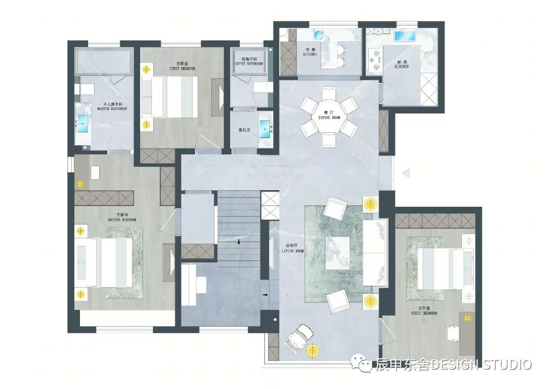 庐州府 202㎡顶复现代轻奢设计 | 空间通透，生活便利-16