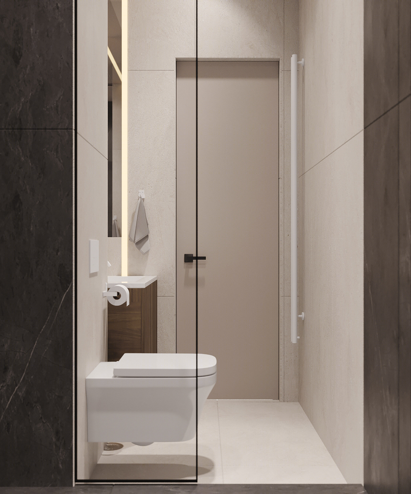 现代简约，暖色调空间设计-34