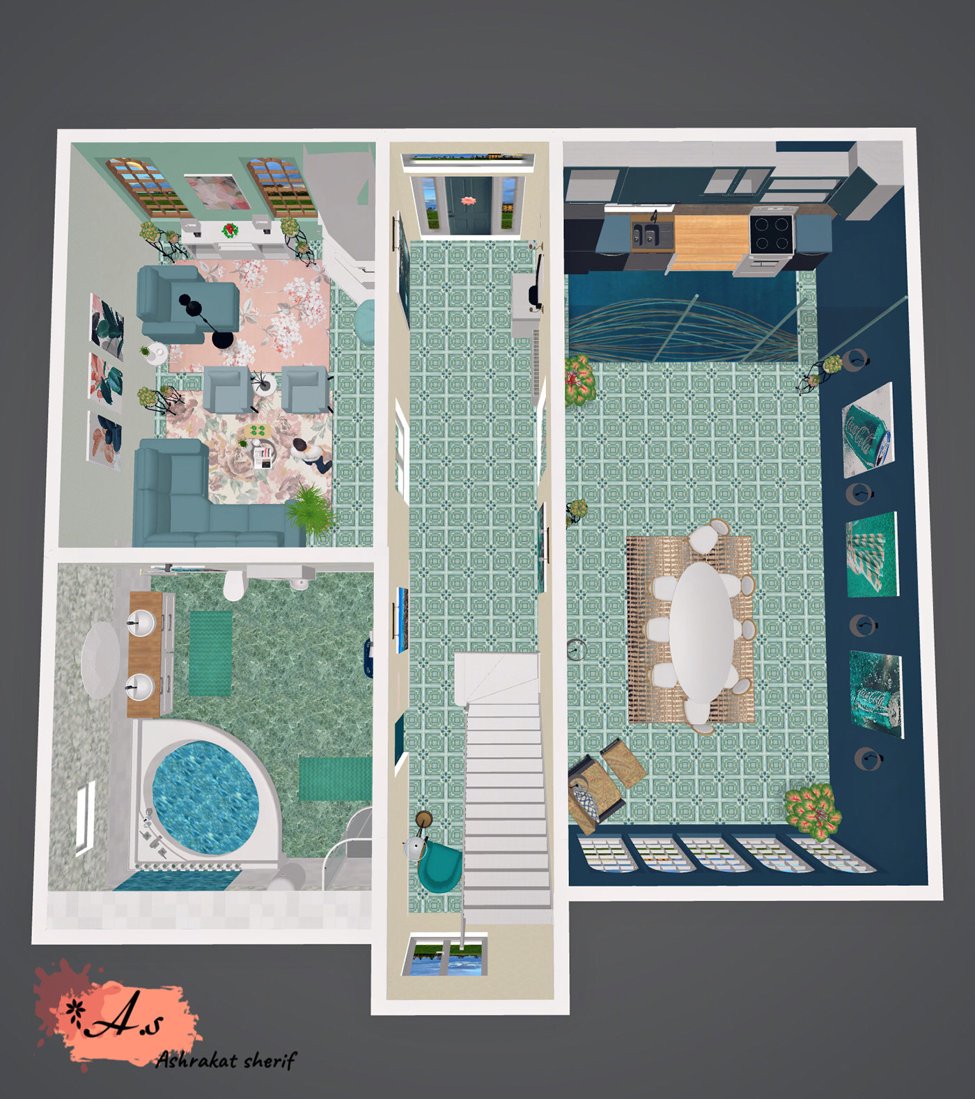 Villa project ( ground floor level )-2