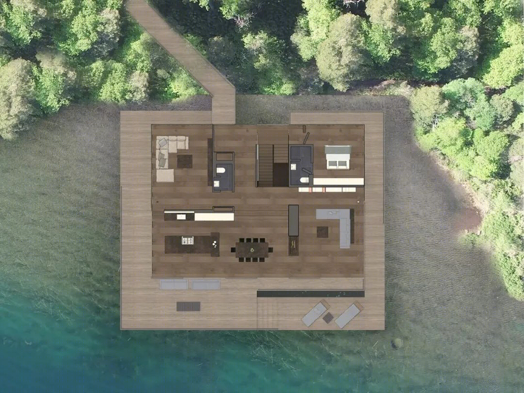 漂浮在英国湖泊上的 360°全景别墅-52