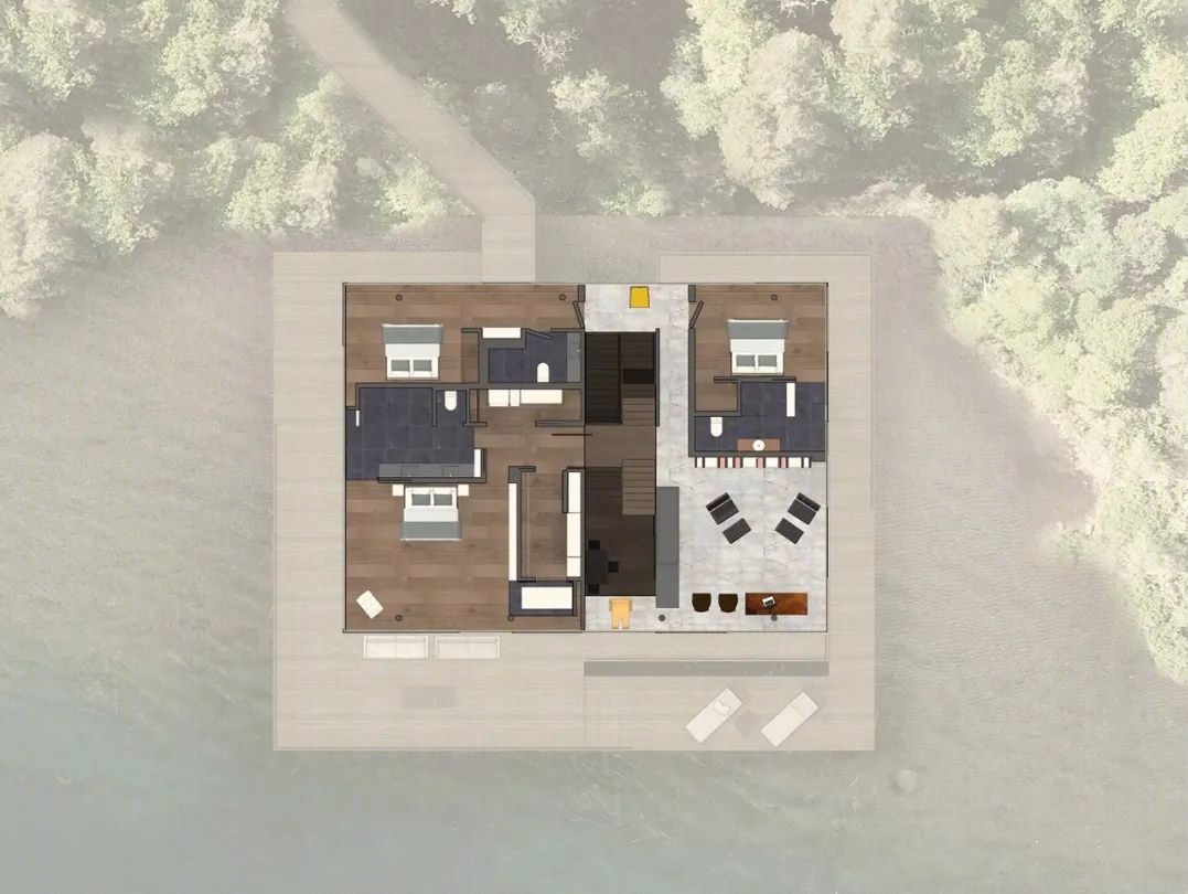 漂浮在英国湖泊上的 360°全景别墅-54