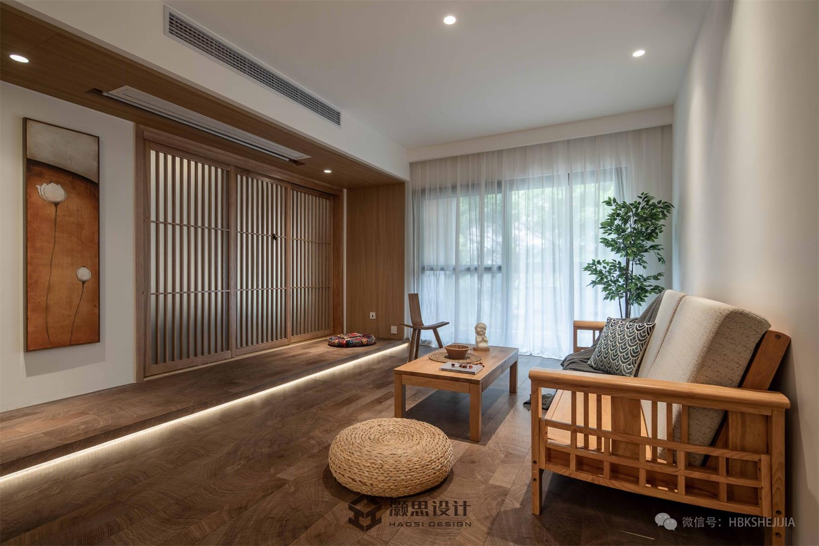 80m2 原木禅意居住空间丨中国广州丨H·BK Space Design-5