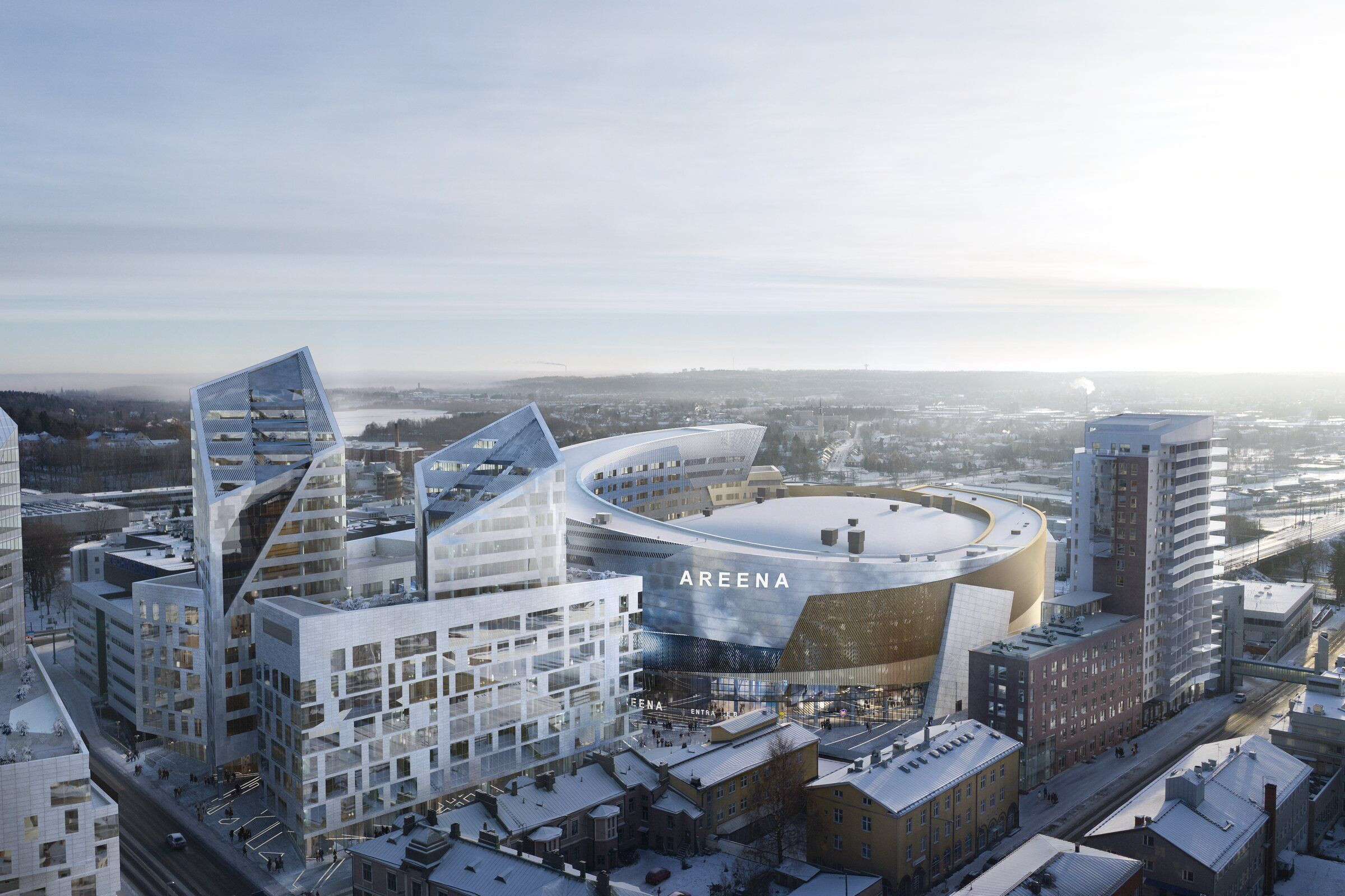 芬兰塔帕瑞 Crown Central Deck and Arena 综合体 | Daniel Libeskind 的城市复兴之钻-7