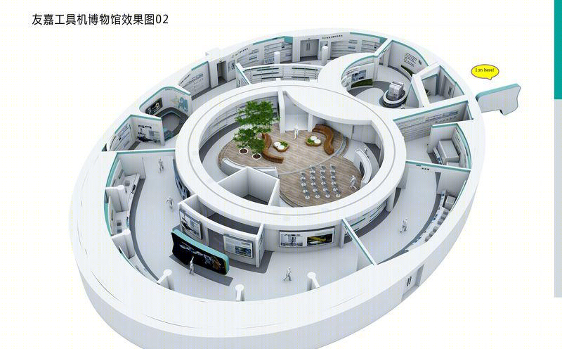 友嘉机床展示空间——动线划分灵活有序，虚实结合呈现内容-3