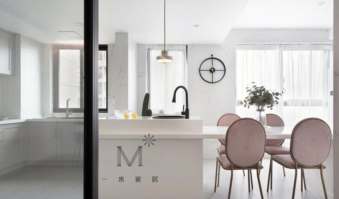 【一米家居】Miss charming 110m²美式混搭-2