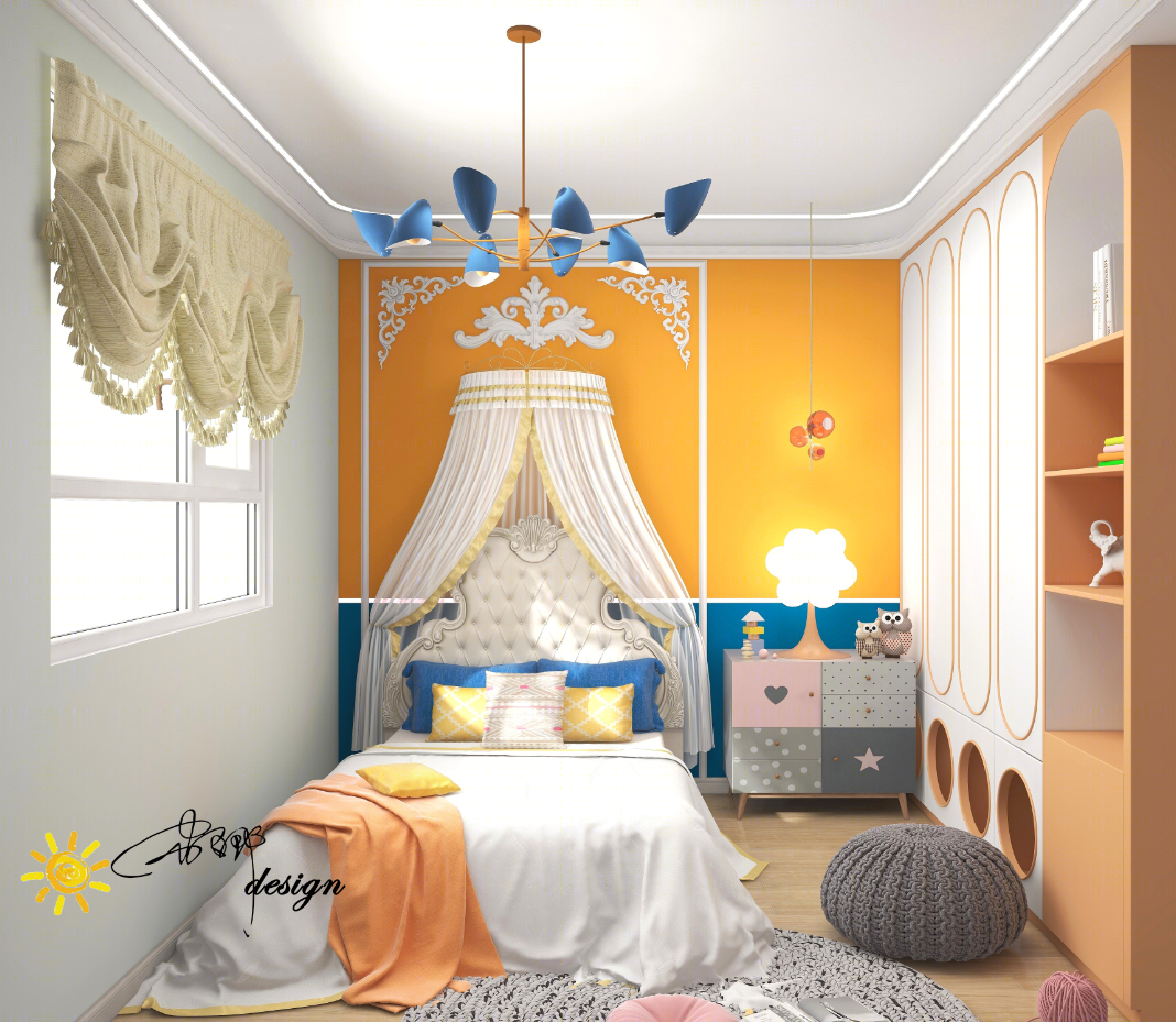 柔和的薄荷绿，唐老鸭配色打造温馨儿童房-7