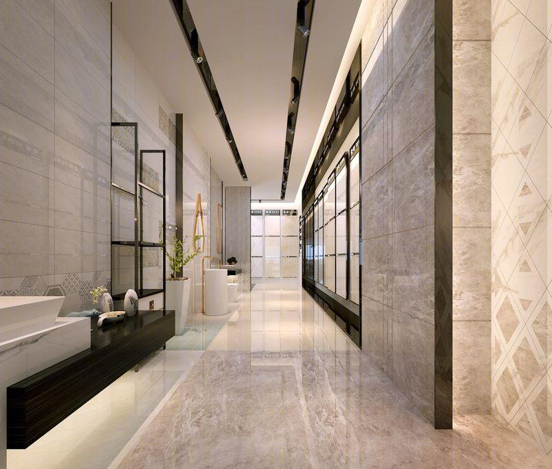 九段线设计师于乐丨样板间丨西安·南大明宫·博德瓷砖店-8