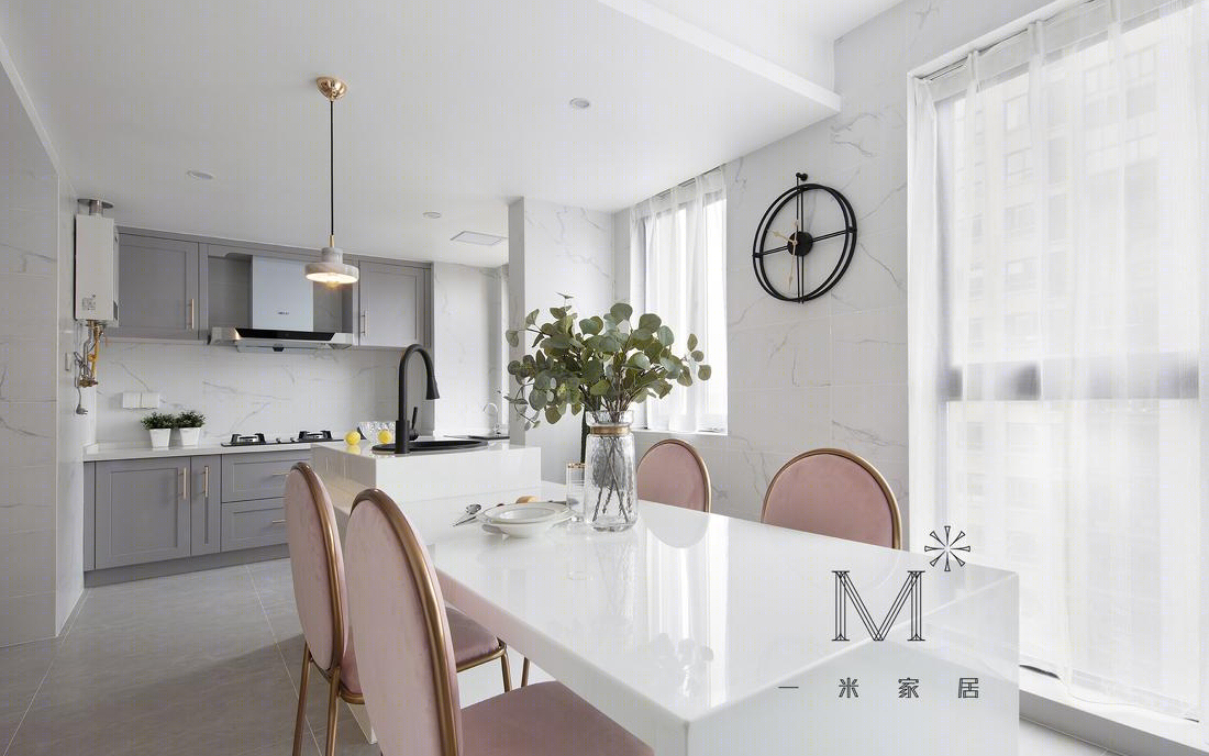 【一米家居】Miss charming 110m²美式混搭-4