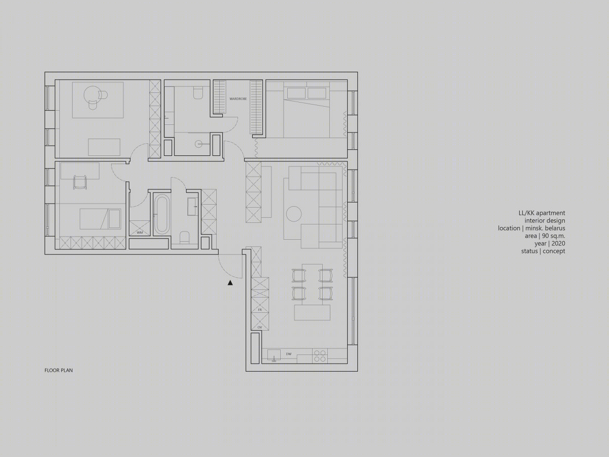 极简中性 LLKK interior 白俄罗斯明斯克住宅设计-19