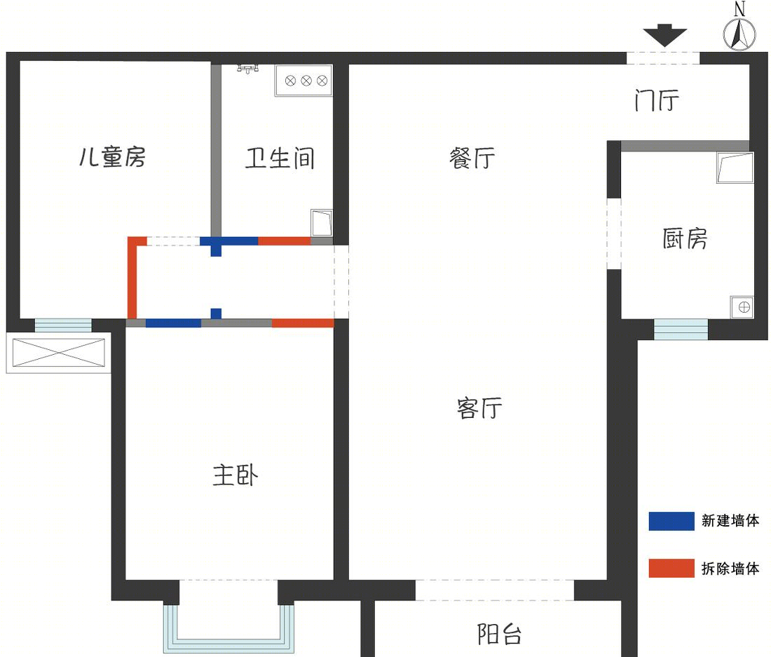 都市风 73㎡平层 2 居设计丨JORYA 玖雅-10