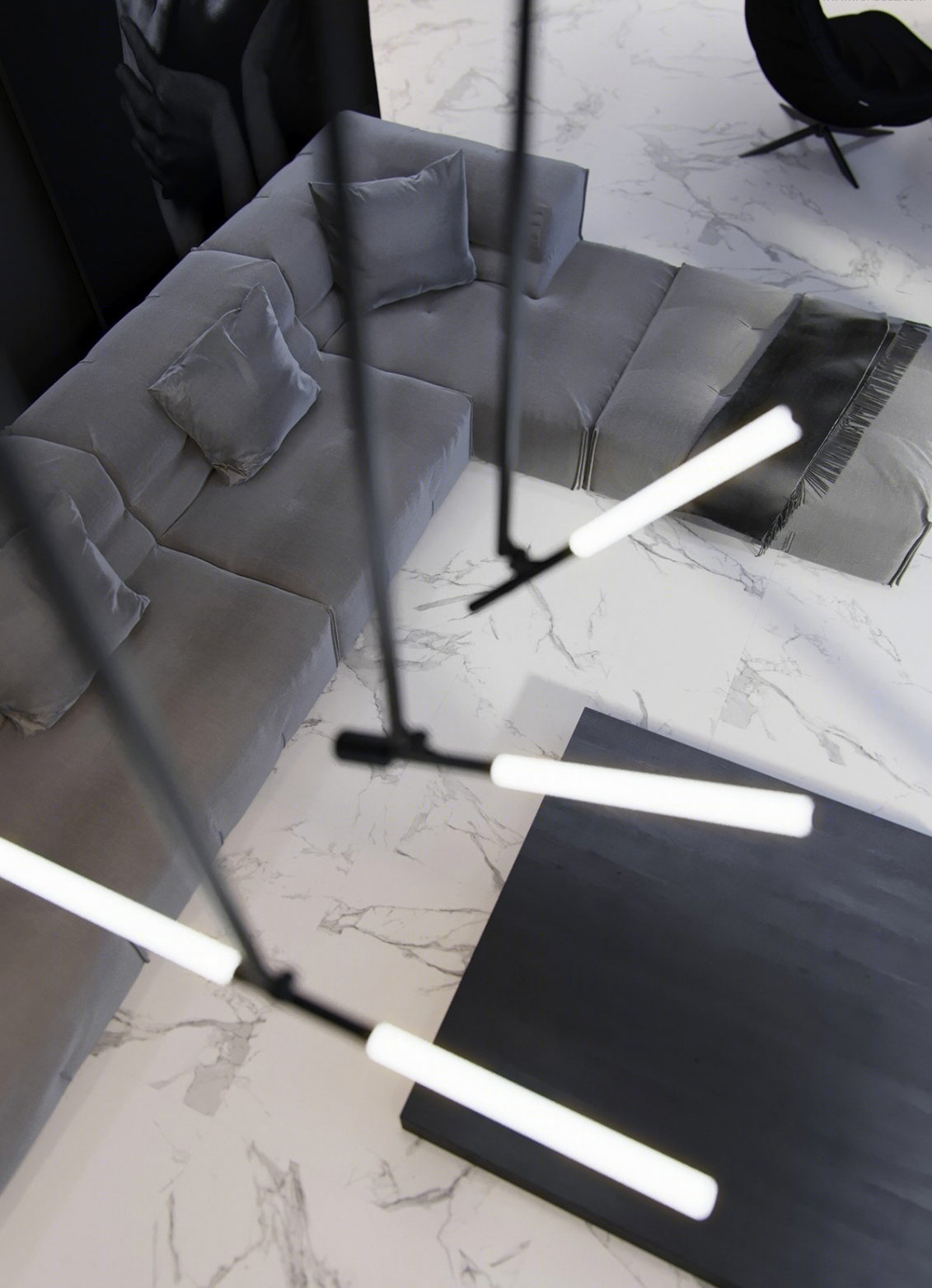 Studio Light Design--黑白灰现代简约住宅，简单不失精致！-7