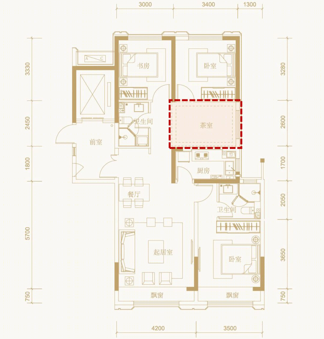 大三房户型设计探究丨搜建筑-48