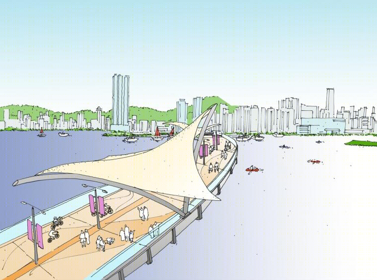 香港九龙岛海滨人行桥-18