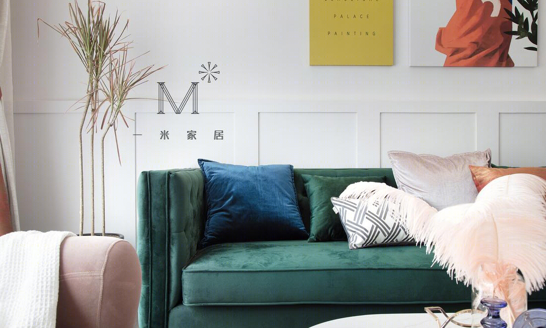 【一米家居】Miss charming 110m²美式混搭-8