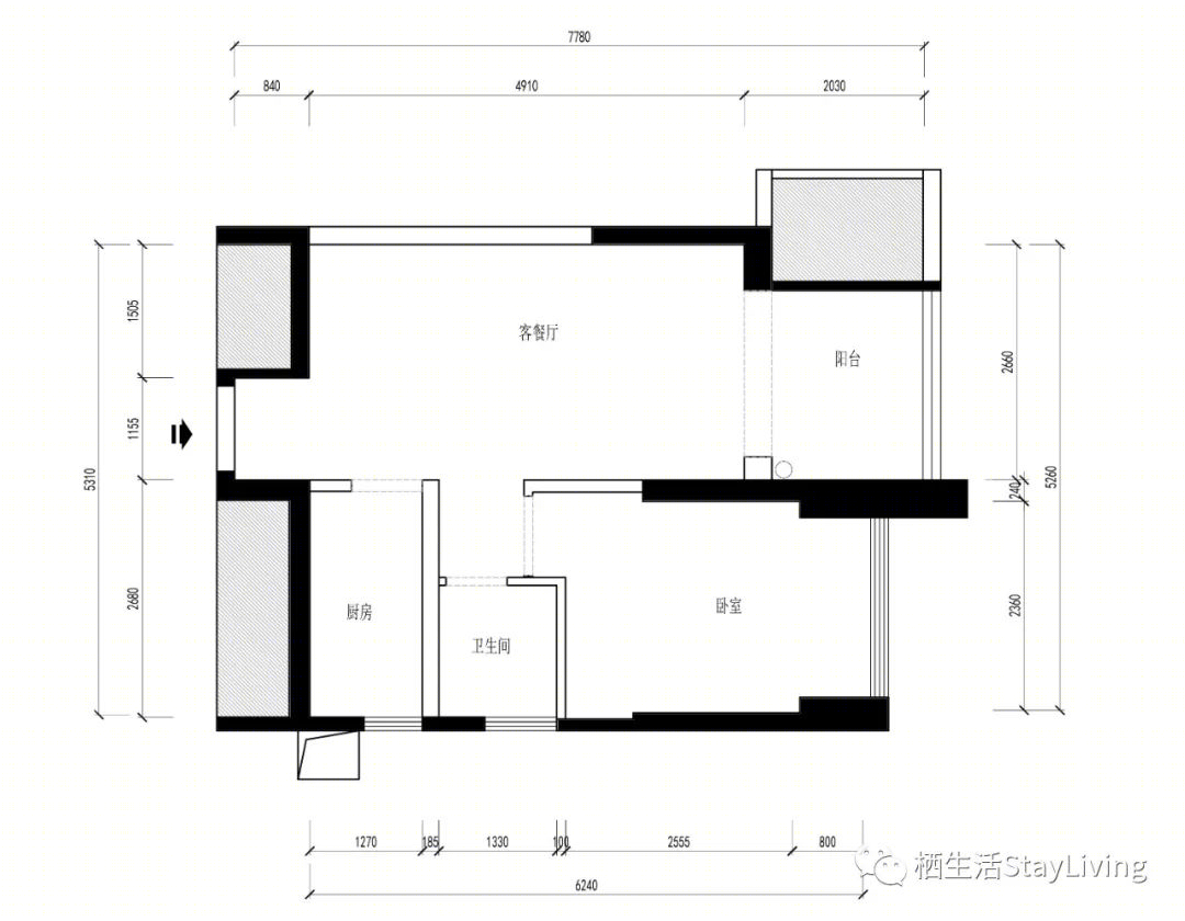 35㎡现代风奶茶治愈系小宅丨中国深圳丨栖设计团队-12