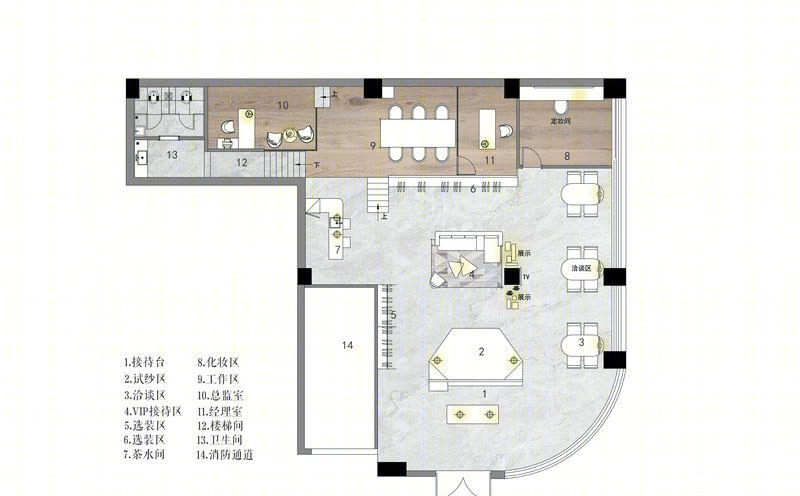 现代手法诠释传统婚纱店设计-15