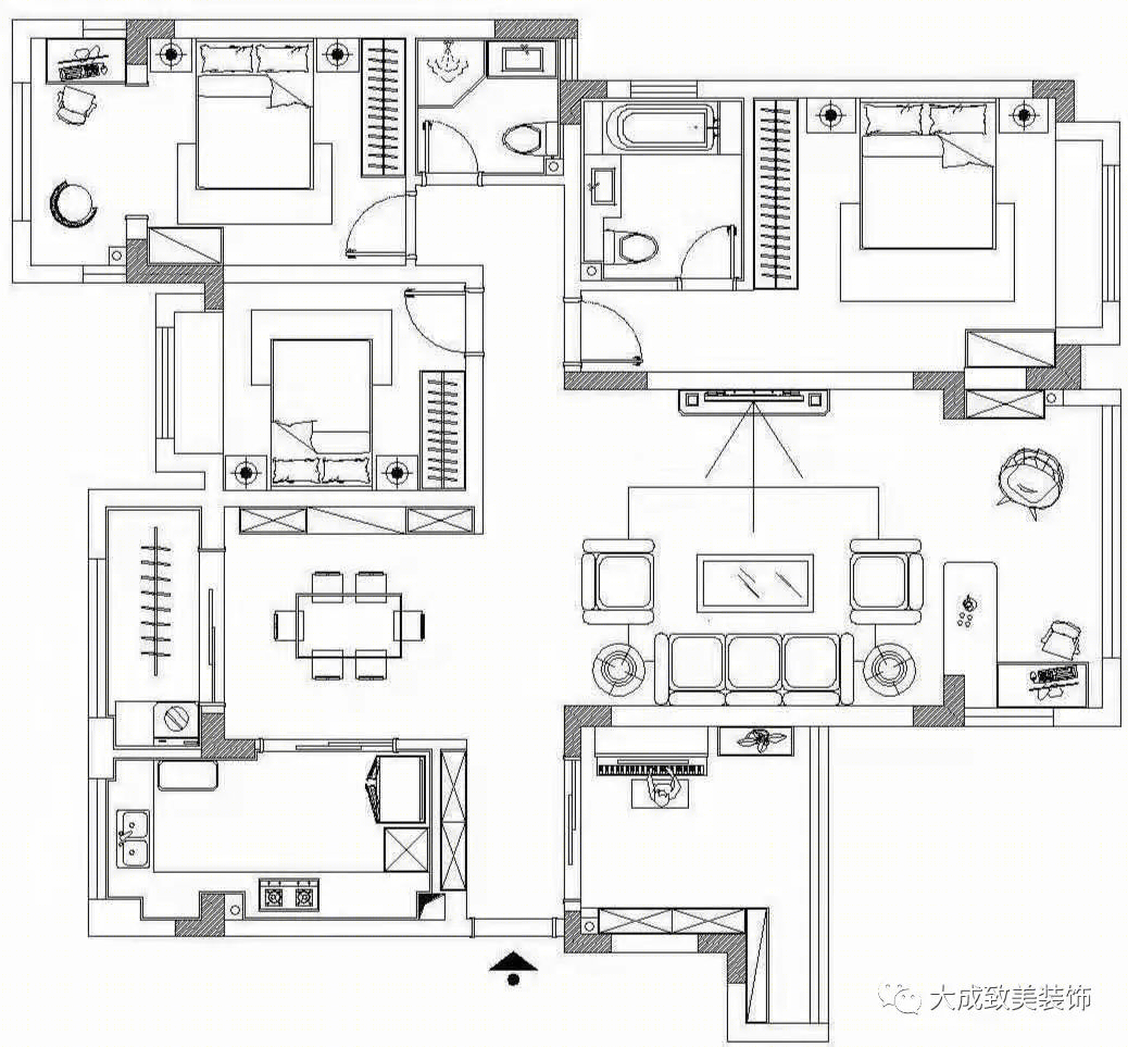 150㎡北欧风设计，低调灰++ 白色++ 木色，温情满满-5