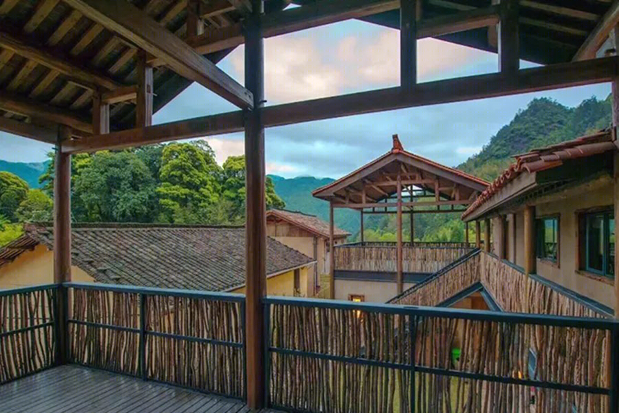 武侠风丽水隐世民宿,原木侘寂之美-31